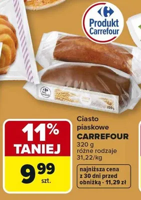 Ciasto piaskowe różne rodzaje promocja w Carrefour