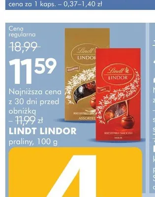 Praliny LINDT Lindor promocja w Super-Pharm