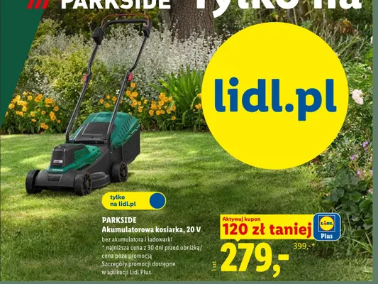 Akumulatorowa kosiarka Parkside promocja w Lidl