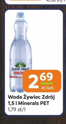 Woda niegazowana Żywiec Zdrój Minerals promocja w Społem Częstochowa