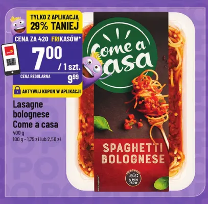 Lasagne bolognese Come a casa promocja w POLOmarket