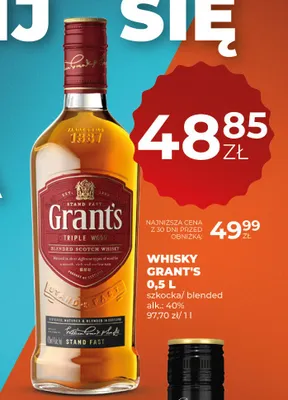Whisky Grant's szkocka blended 40% promocja w Duży Ben