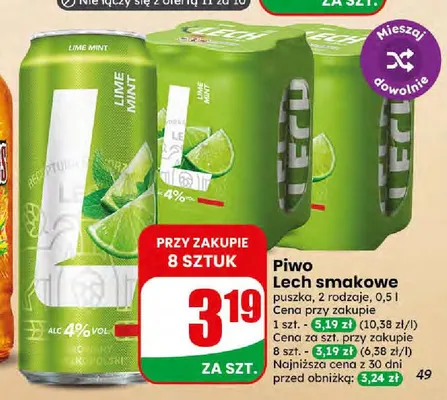 Piwo Lech smakowe promocja w Dino