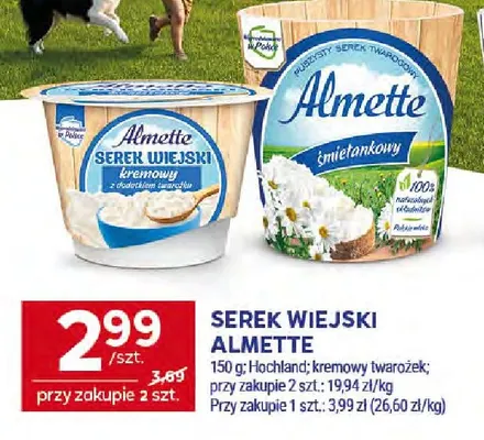 Serek wiejski Almette kremowy twarożek promocja w Stokrotka