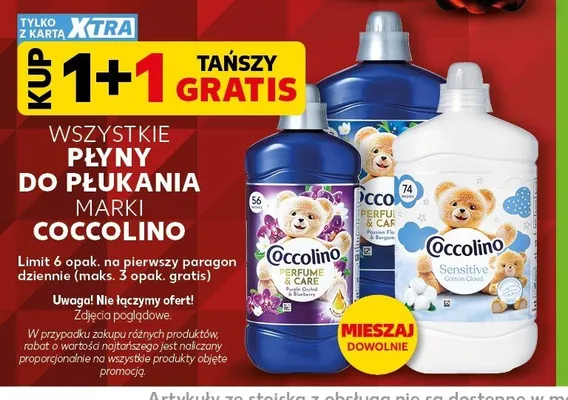 Płyny do płukania marki Coccolino promocja w Kaufland