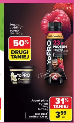 Pudding proteinowy YoPro o smaku waniliowym promocja w Carrefour