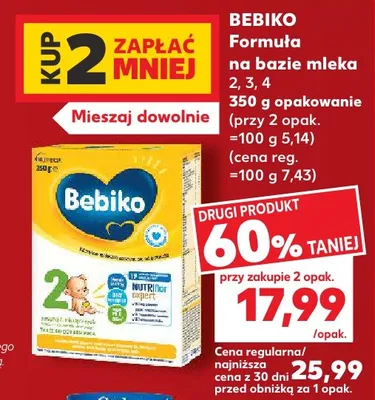 Mleko modyfikowane Bebiko promocja w Kaufland