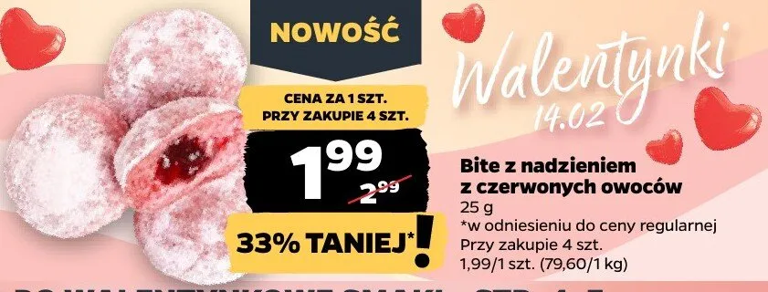 Bite z nadzieniem z czerwonych owoców promocja w Netto