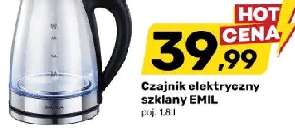 Czajnik elektryczny szklany promocja w Bricomarche
