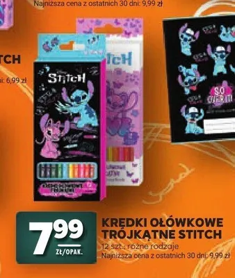 Kredki ołówkowe trójkątne Stitch promocja w Stokrotka