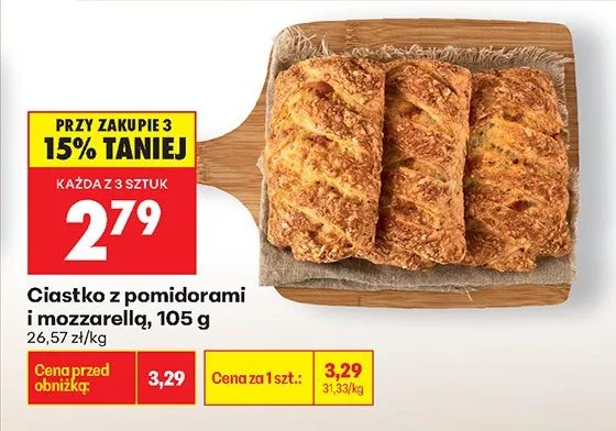 Ciastko z pomidorami i mozzarellą promocja w Biedronka