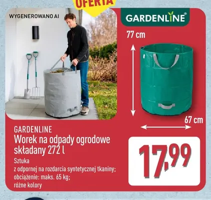 Worek na odpady ogrodowe składany 272 l Gardenline promocja w Aldi