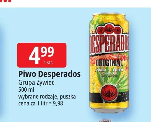 Piwo Desperados Original promocja w Leclerc
