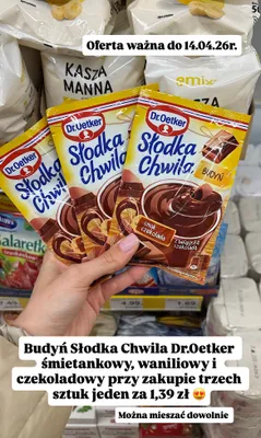 Budyń Słodka Chwila  promocja w Dino