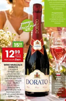 Wino musujące Dorato białe słodkie promocja w Twój Market