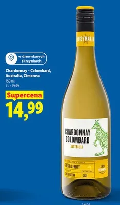 Wino białe Chardonnay Colombard Australia Cimarosa promocja w Lidl