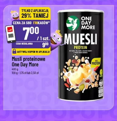 Musli proteinowe One Day More promocja w POLOmarket