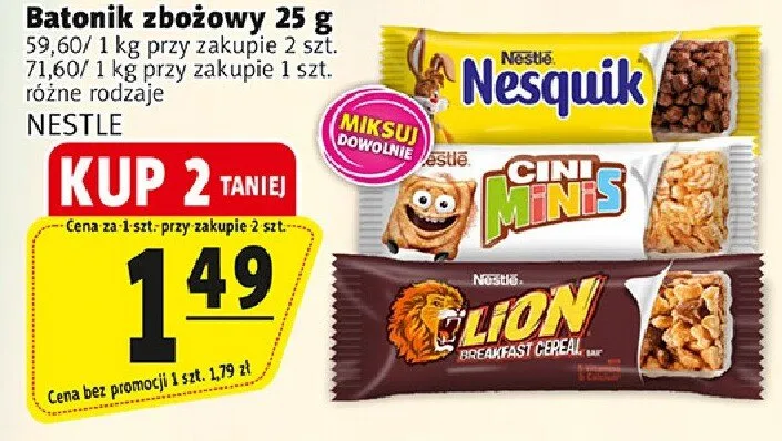 Batonik zbożowy 25g przy zakupie 2 szt. promocja w Prim Market