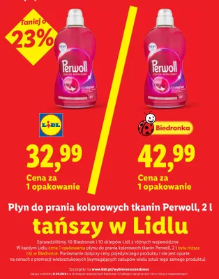 Płyn do prania kolorowych tkanin Perwoll promocja w Lidl