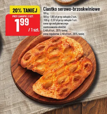 Ciastko serowo-brzoskwiniowe promocja w POLOmarket