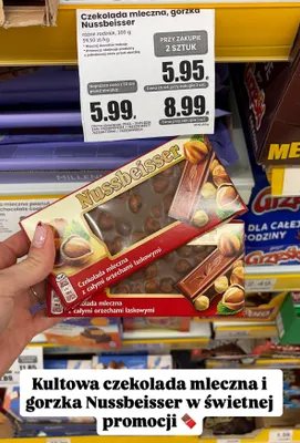 Czekolada mleczna z całymi orzechami laskowymi  promocja w Dino