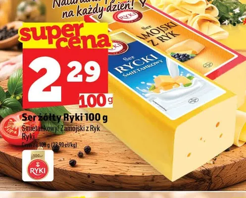 Ser żółty Ryki śmietankowy promocja w TOPAZ