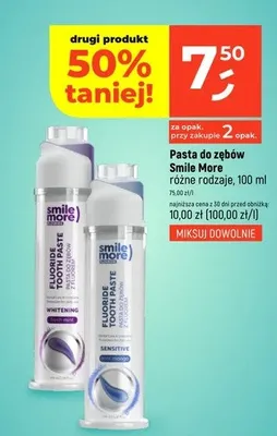 Pasta do zębów Smile More różne rodzaje promocja w Dealz