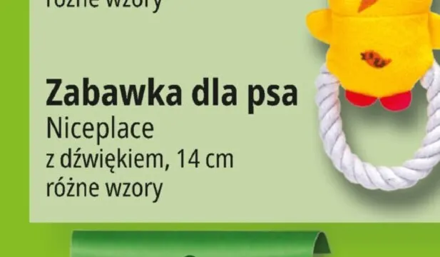 Zabawka dla psa Niceplace z dźwiękiem promocja w Leclerc