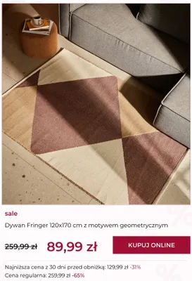 Dywan home&you Fringer 120x170 cm z motywem geometrycznym promocja w home&you