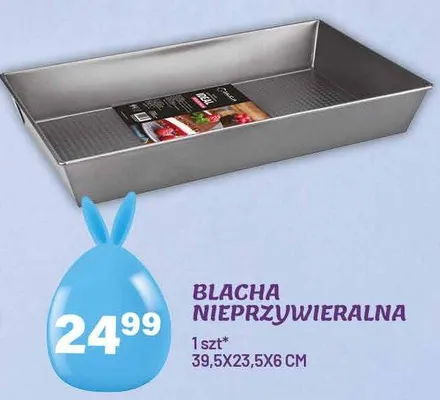 Blacha nieprzywieralna 39.5x23.5x6cm promocja w Arhelan