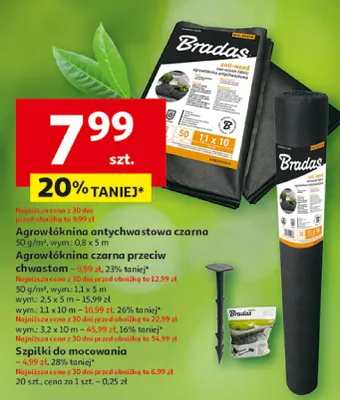 Agrowłóknina antychwastowa czarna promocja w Auchan