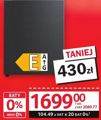 Lodówka promocja w Selgros