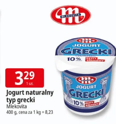 Jogurt naturalny typ grecki promocja w Leclerc