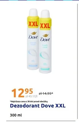 Dezodorant Dove XXL fresh care promocja w Action