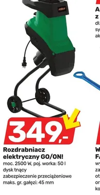 Rozdrabniacz elektryczny GO/ON! moc 2500W poj. worka 50l promocja w Bricomarche