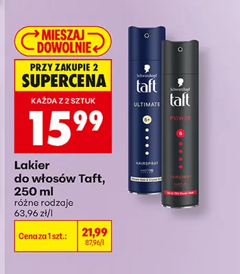 Lakier do włosów Taft Power promocja w Biedronka