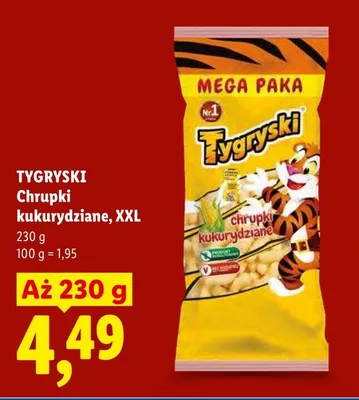 Chrupki kukurydziane XXL Tygryski promocja w Lidl