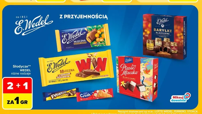 Baton Pawełek czekoladowy E.Wedel promocja w Carrefour