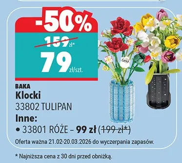 Klocki 33801 róże promocja w Biedronka