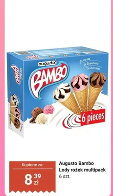 Lody rożek multipack Augusto Bambo promocja w Dino