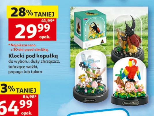 Klocki pod kopułką papuga promocja w Auchan