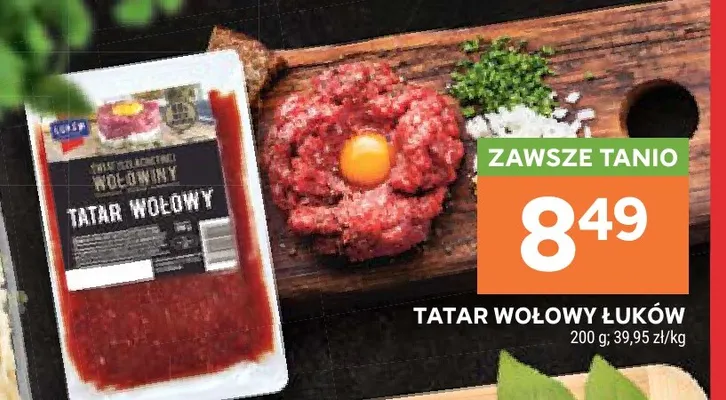 Tatar wołowy Łuków promocja w Stokrotka