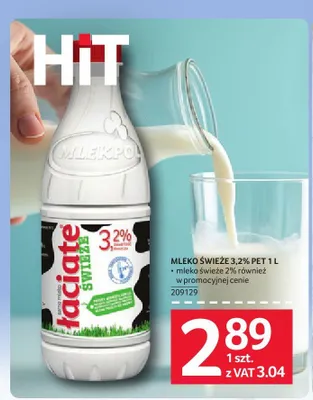 Mleko świeże Łaciate 3,2% promocja w Selgros