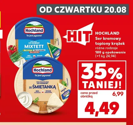 Ser kremowy topiony krążek Mixtett Hochland promocja w Kaufland