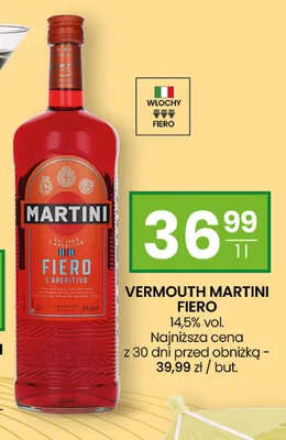 Wino czerwone Vermouth Martini Fiero promocja w Twój Market