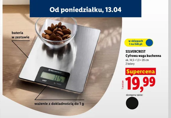 Cyfrowa waga kuchenna promocja w Lidl
