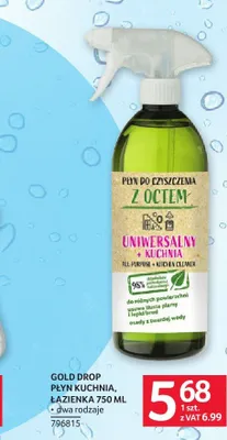 Płyn do czyszczenia z octem uniwersalny + kuchnia Gold Drop promocja w Selgros