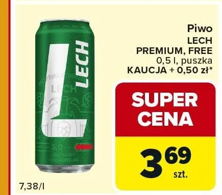 Piwo premium, radler puszka promocja w Carrefour Express