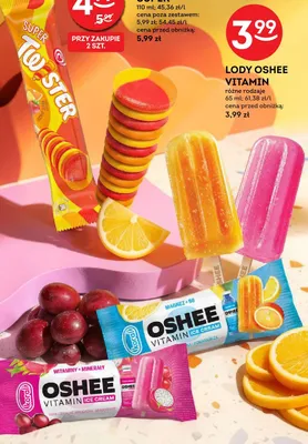 Lody Oshee Vitamin Magnez + B6 pomarańcza promocja w Żabka