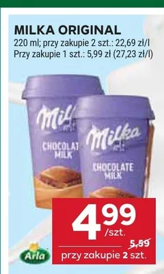 Napój mleczny Milka Original promocja w Stokrotka
